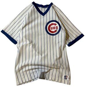 Vintage Chicago Cubs Pinstripe Baseball Jersey – MLB Sand-Knit